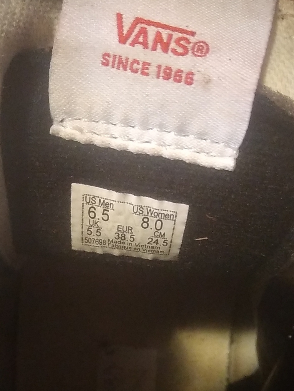 Vans Black and White High-Top Skate Sneakers - Picture 3 of 4